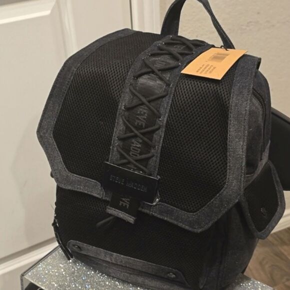 Steve Madden BZenni Denim Lace Backpack- Black Multi main image 4
